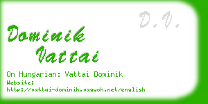 dominik vattai business card